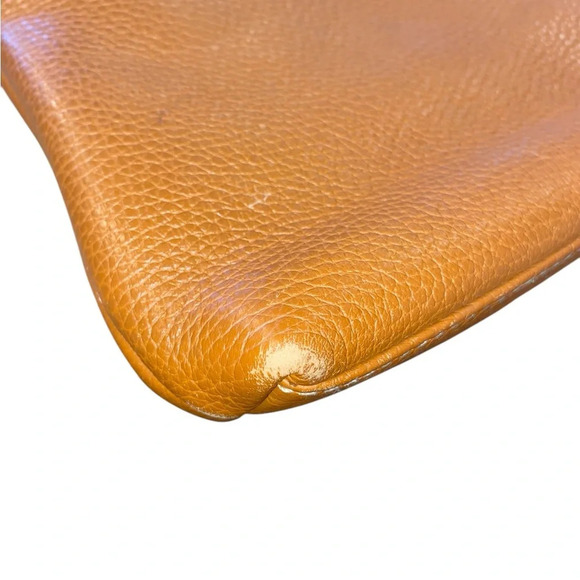 Dooney & Bourke caramel brown pebbled leather Dillon lettercarrier crossbody bag - Picture 15 of 15